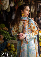 Mushq La Dolce Hemline Embroidered Lawn Suits Unstitched 3 Piece - MQ25LDH 3A ZITA